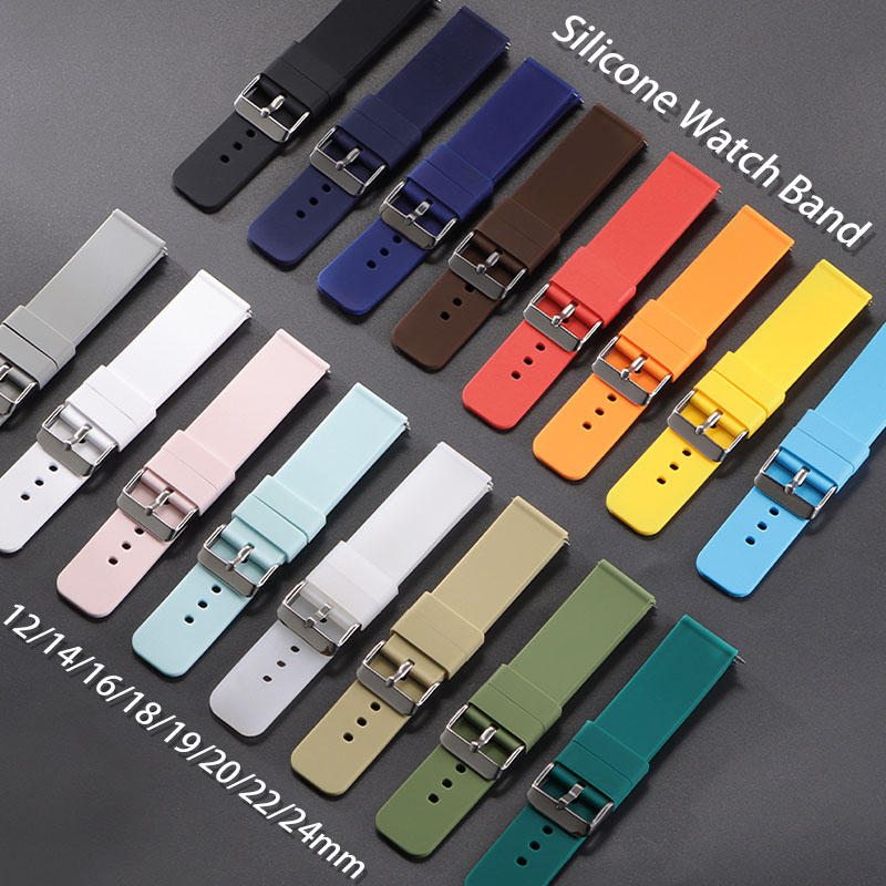 Canvas Strap Watch - Silicone Strap 12mm 14mm 16mm 18mm