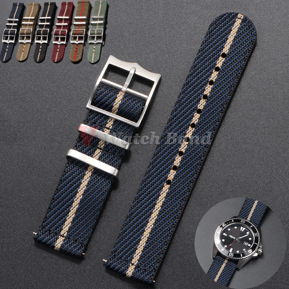 Suede Strap Watch - 20 22mm Nylon Strap for Tudor