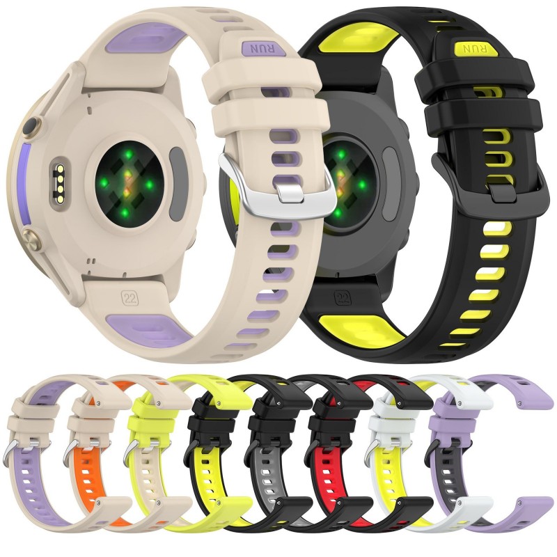 22mm Bicolor Strap For Garmin  - Silicone Watch Band 22Mm 评论和价格