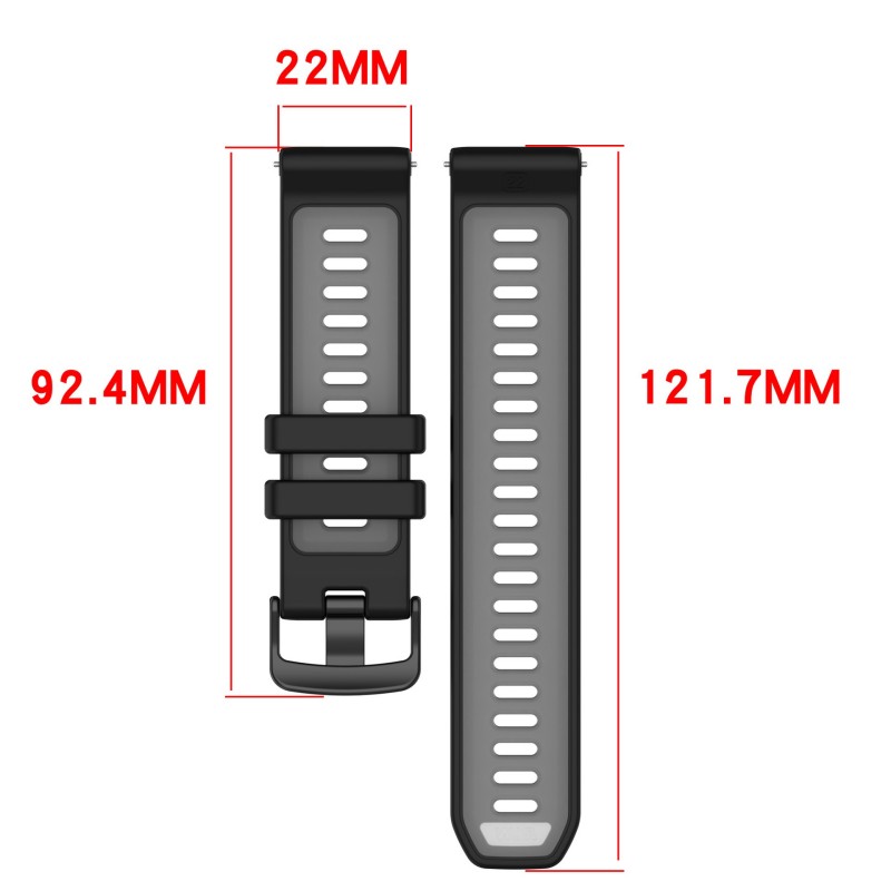22mm Bicolor Strap For Garmin  - Silicone Watch Band 22Mm 评论和价格