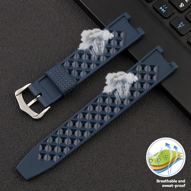 Rubber Men's Watch Strap for C - Cartier Watch Tank 评论和价格