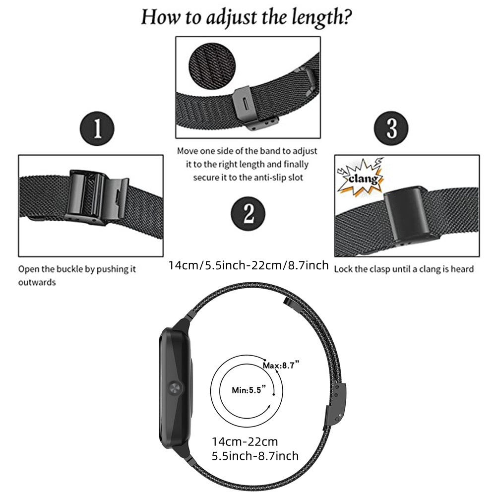 Metal Bands for Honor Watch 5  - Mesh Strap Metal 评论和价格