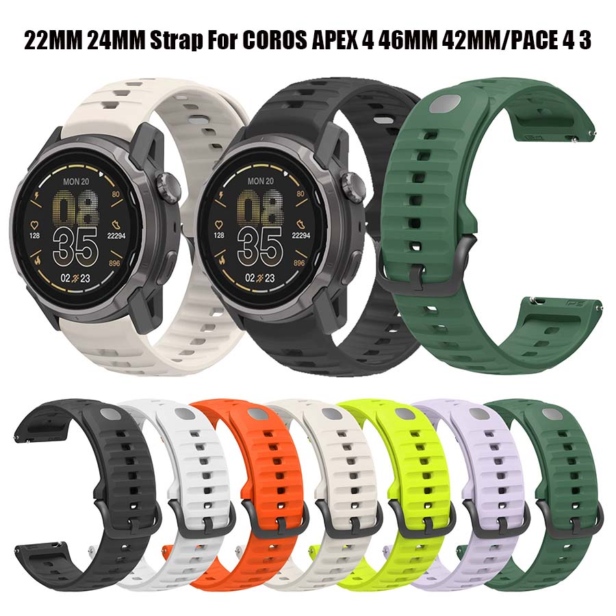 For COROS APEX 4 46mm 42mm Str - Silicone Watch Band 22Mm 评论和价格
