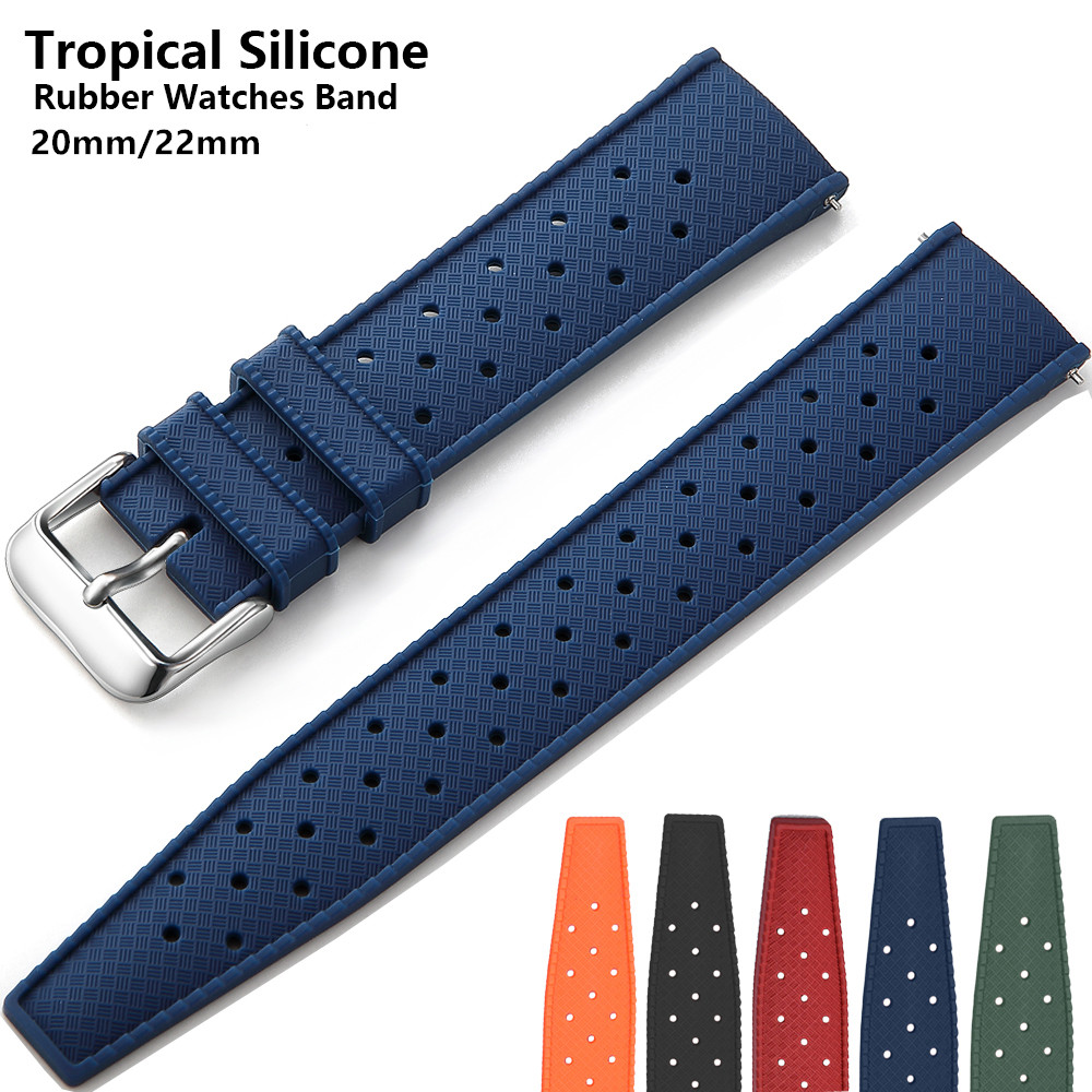 20mm 22mm Tropic Rubber Band f - Suede Strap Watch 评论和价格