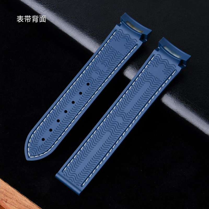 Curved End Rubber Silicone Wat - Omega Watch Seamaster 评论和价格