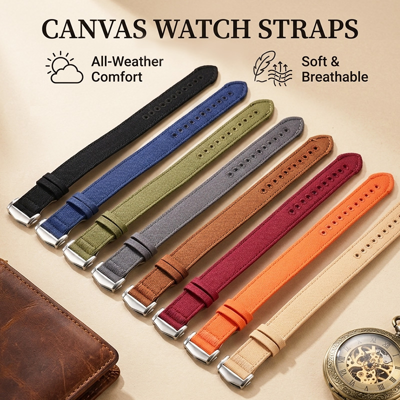 Canvas Watch Strap 18/20/22mm  - Canvas Strap Watch 评论和价格